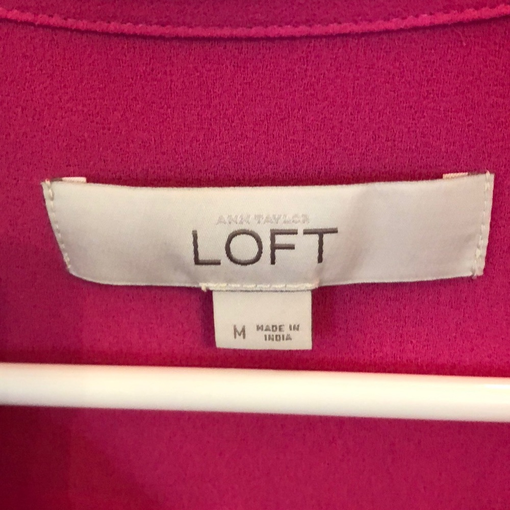 Ann Taylor Loft Basic Button Front Double Pocket M - image 2